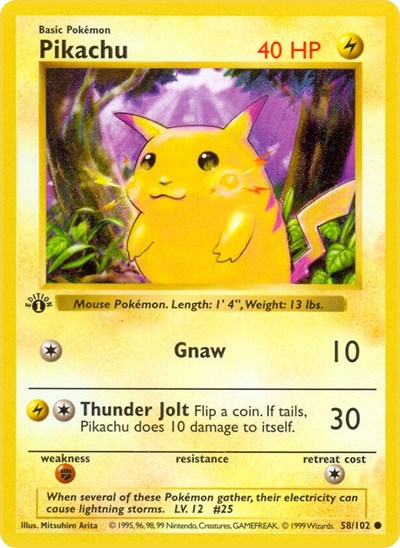 Pikachu - Base Set (Shadowless)