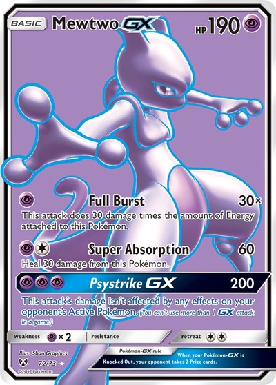 Mewtwo GX Full Art - Shining Legends