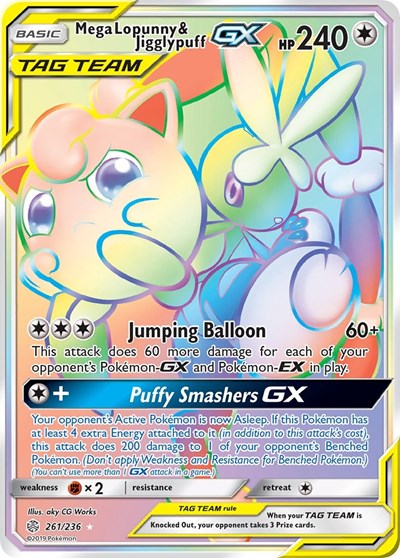 Mega Lopunny and Jigglypuff GX Secret - SM - Cosmic Eclipse