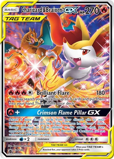 Charizard and Braixen GX SM230 - SM Promos