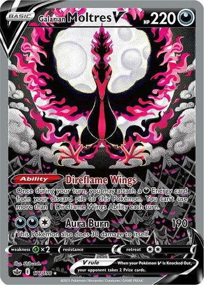 Galarian Moltres V Alternate Full Art - SWSH06: Chilling Reign