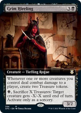 Grim Hireling (Extended Art) - Commander: Adventures in the Forgotten Realms