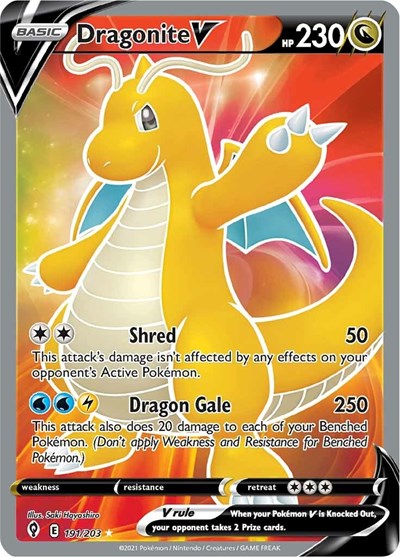 Dragonite V Full Art - SWSH07: Evolving Skies