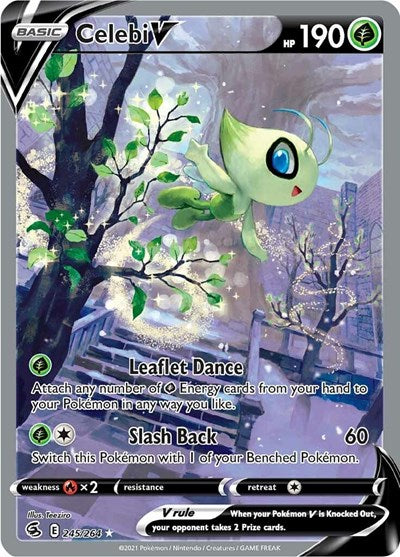 Celebi V Alternate Full Art - SWSH08: Fusion Strike