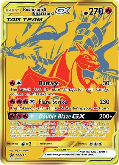 Reshiram and Charizard GX SM247 - SM Promos