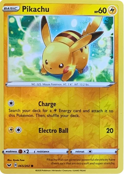 Pikachu 065 202 Reverse Cosmos Holo - Miscellaneous Cards & Products