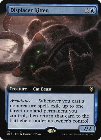 Displacer Kitten (Extended Art) - Commander Legends: Battle for Baldur's Gate