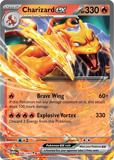 Charizard ex 006 165 - SV: Scarlet & Violet 151