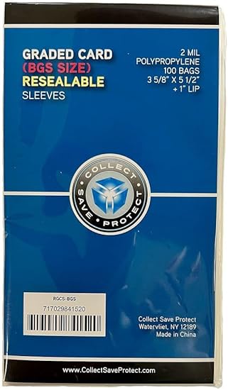 CSP - BGS Sized Graded Card Sleeves Resealable Bag