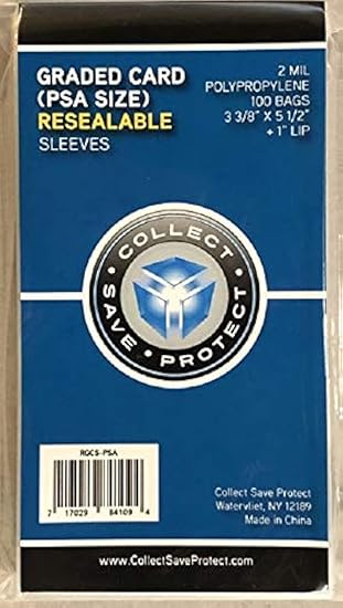 CSP - PSA Sized Graded Card Sleeves Resealable Bag - 100pk