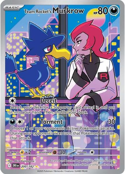 Team Rockets Murkrow 200 182 - SV10: Destined Rivals