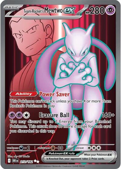 Team Rockets Mewtwo ex 213 182 - SV10: Destined Rivals