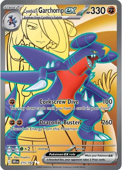 Cynthias Garchomp ex 215 182 - SV10: Destined Rivals