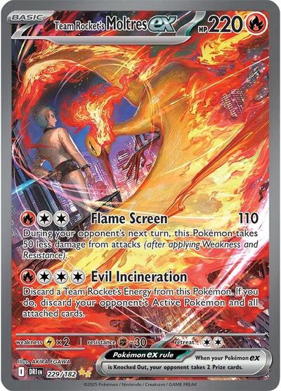 Team Rockets Moltres ex 229 182 - SV10: Destined Rivals