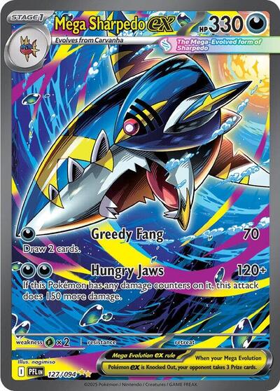 Mega Sharpedo ex 127 094 - ME02: Phantasmal Flames