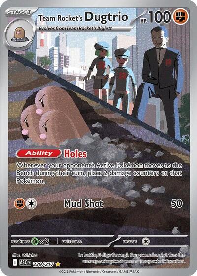 Team Rockets Dugtrio 239 217 - ME: Ascended Heroes