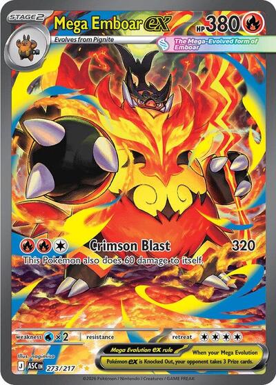 Mega Emboar ex 273 217 - ME: Ascended Heroes