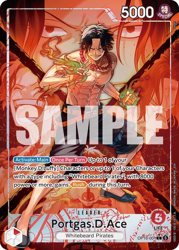 Portgas.D.Ace (001) (Alternate Art) - The Time of Battle
