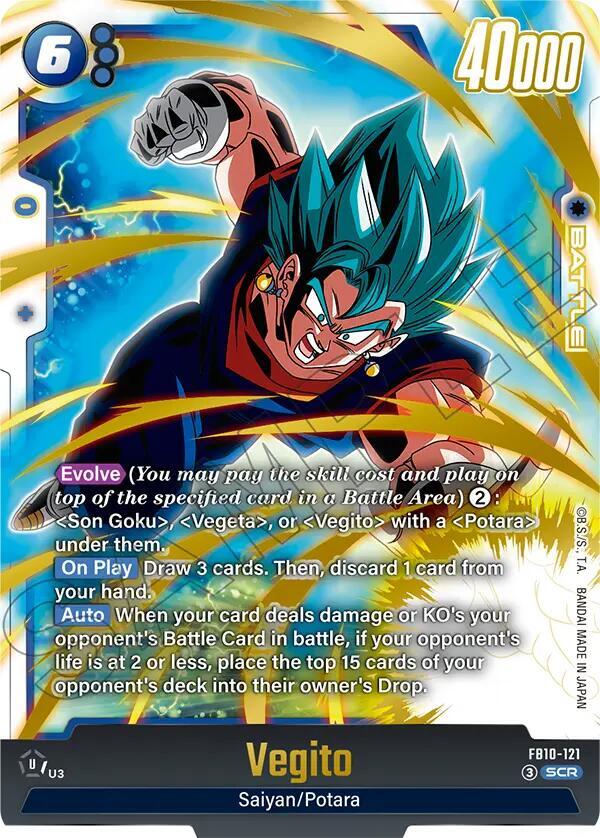 Dragonball Super Fusion World TCG - Vegito FB10-121 SCR