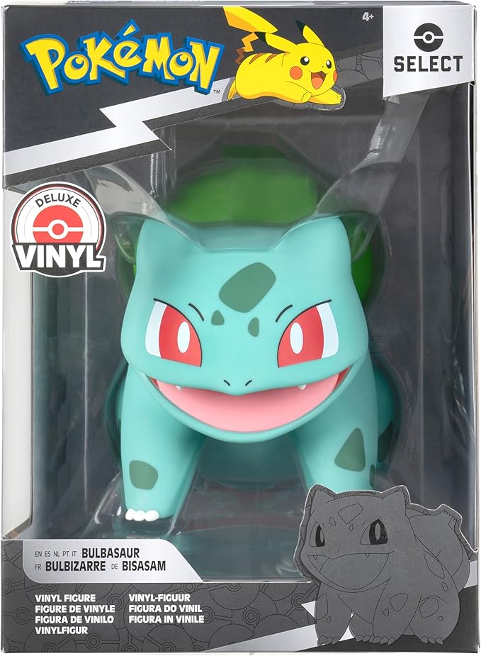 Pokémon Bulbasaur Select Vinyl Figure - 8-Inch Figure Made from Vinyl