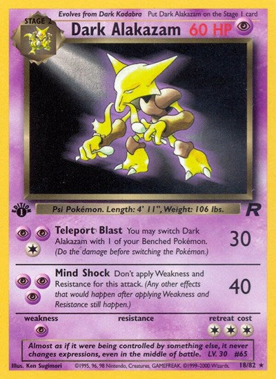 Dark Alakazam 18 - Team Rocket