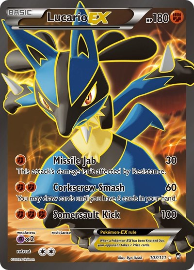 Lucario EX 107 Full Art - XY - Furious Fists