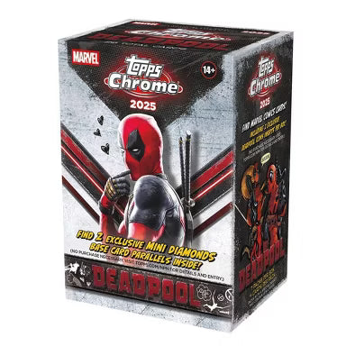 2025 Topps Marvel Chrome Deadpool Trading Card Value Box