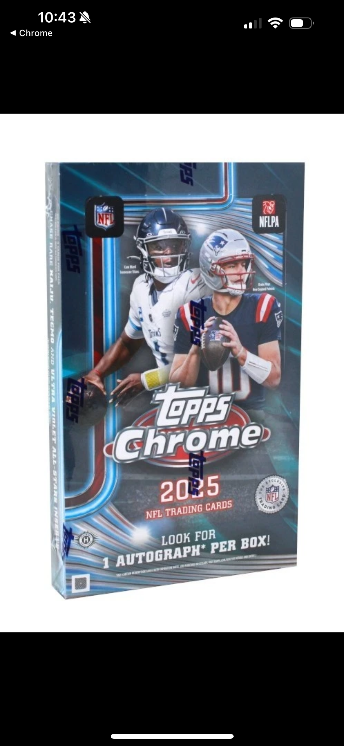 2025 Topps Chrome NFL Hobby Box