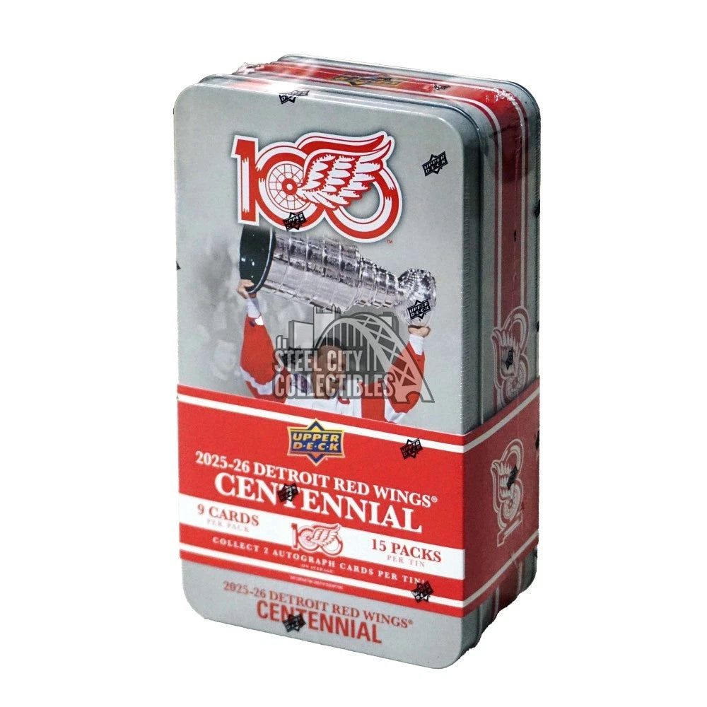 2025-26 Upper Deck Detroit Red Wings Centennial Hockey Hobby Box