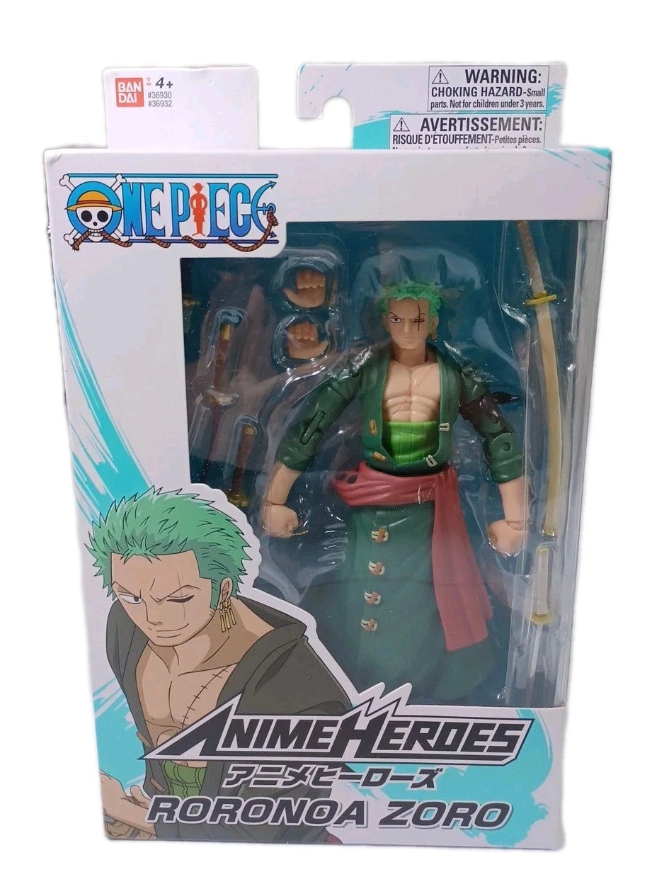 One Piece Roronoa Zoro Anime Heroes Bandai Action Figure