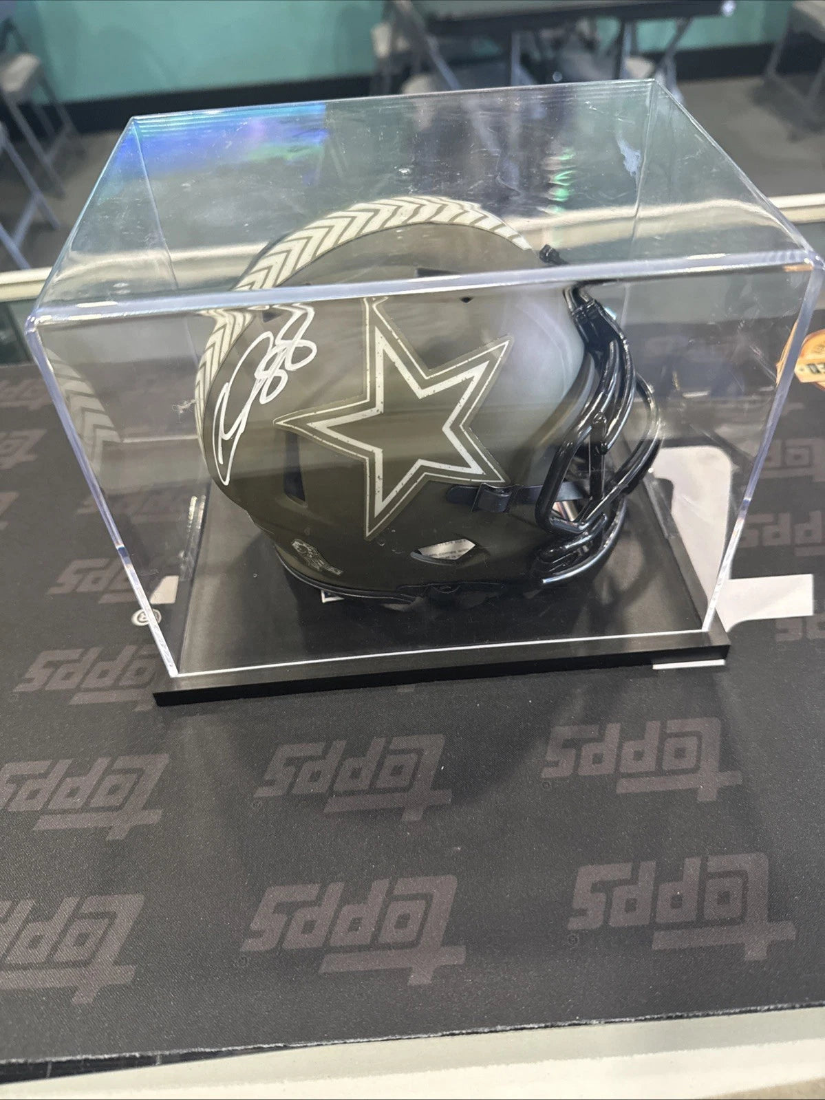 Signed CeeDee Lamb Mini Helmet