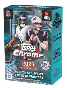 2025 Topps Chrome NFL Football Blaster Value Box