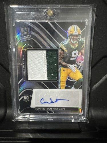 Christian Watson 2022 Panini Spectra - Rookie Patch Autographs