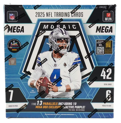 Factory Sealed Mega Box 2025 Panini Mosaic NFL Football