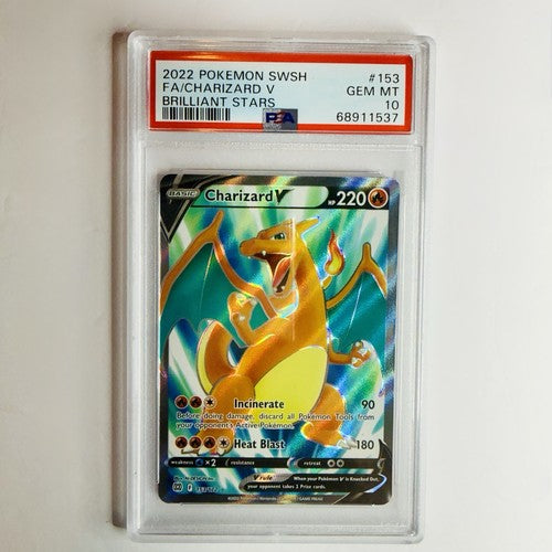 Charizard V 153/172 Full Art 2022 Pokémon Brilliant Stars PSA 10