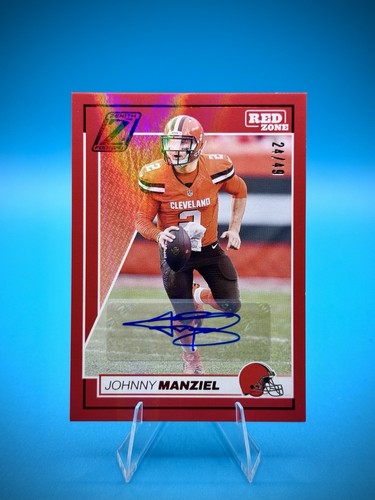 Johnny Manziel 2024 Panini Zenith Red Zone Auto #d /49