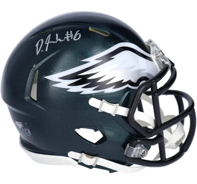 Riddell DeVonta Smith Philadelphia Eagles Autographed Speed Mini Helmet