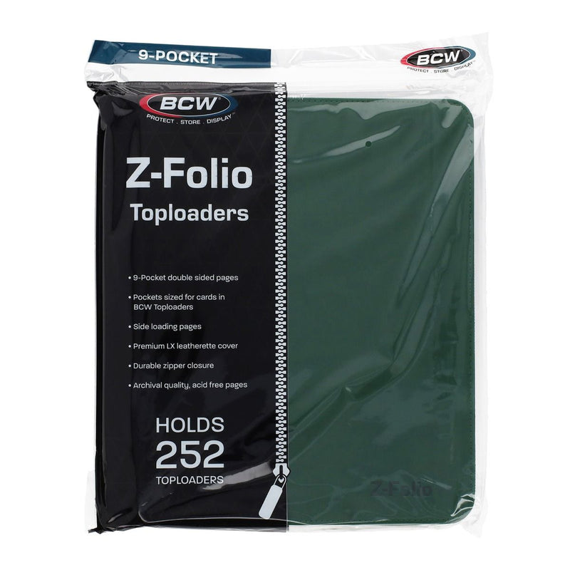 BCW - Z-Folio 9 Pocket Top Loader Binder - Green