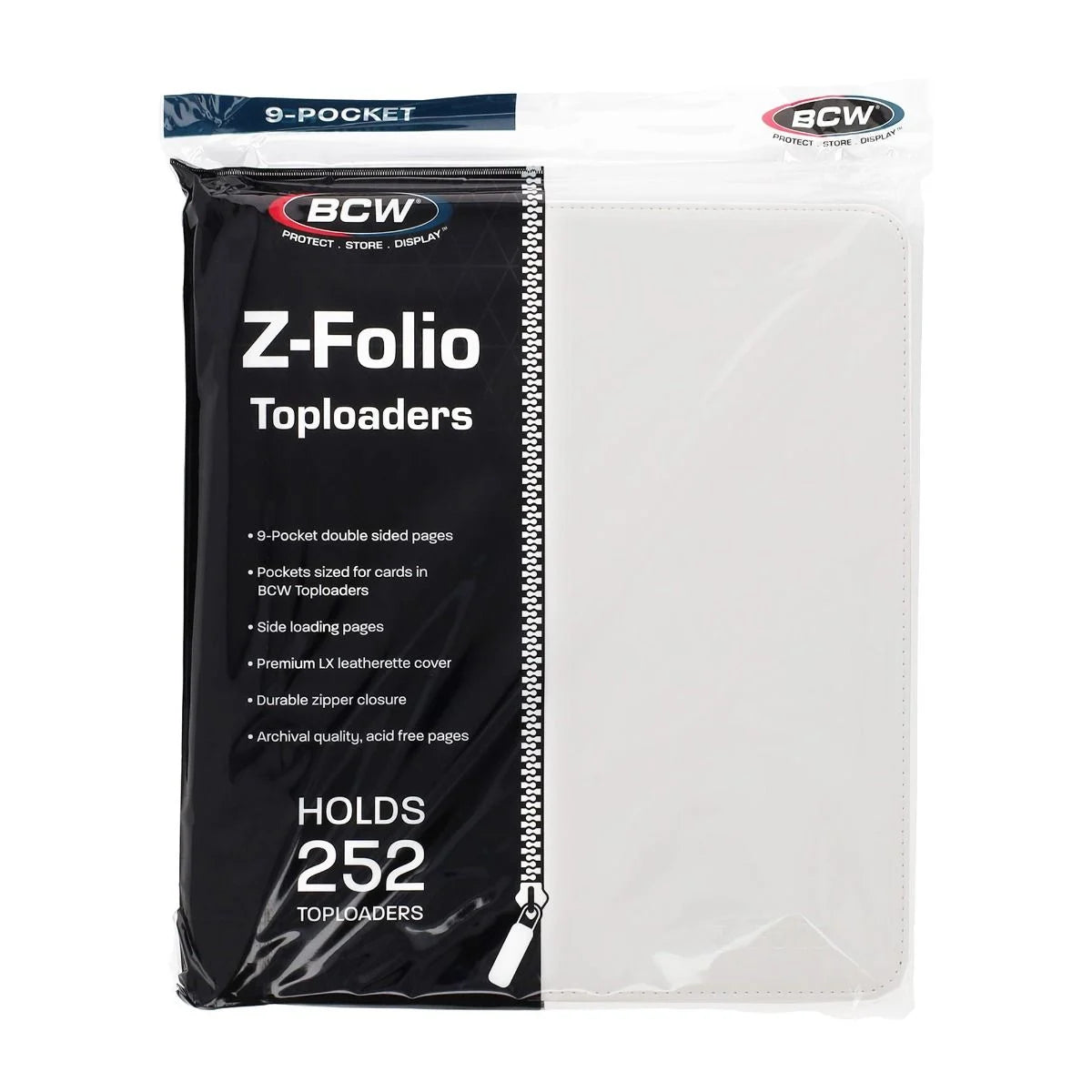 BCW - Z-Folio 9 Pocket Top Loader Binder - White