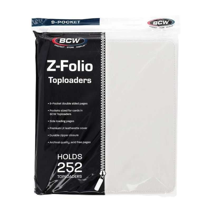 BCW - Z-Folio 9 Pocket Top Loader Binder - White